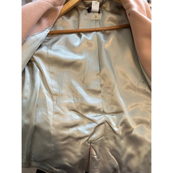 J Crew Wool Double Breasted Harbor Peacoat Jacket Size 8 Blush Pink 17849 - Picture 5 of 15